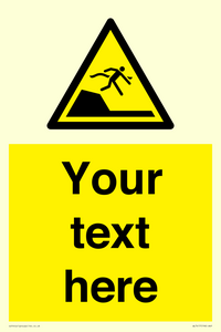 Custom Warning sudden drop in swimming or leisure pools